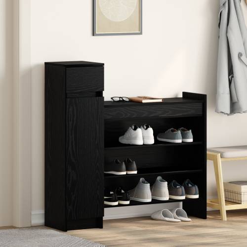 ormar za cipele crni hrast 100,5x28x100 cm konstruirano drvo Cijena