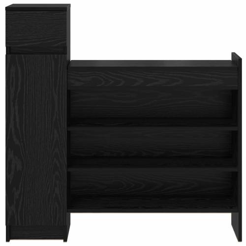 ormar za cipele crni hrast 100,5x28x100 cm konstruirano drvo Cijena