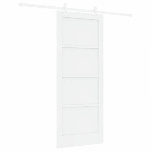 klizna vrata s hardverom Bijela 83x202 cm Čvrsto drvo bor Cijena