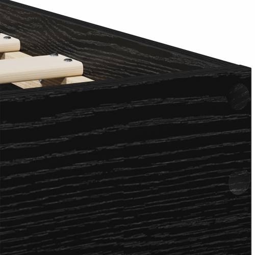 krevetna konstrukcija s uzglavljem Crni hrast 90x200 cm Inženjersko drvo Cijena