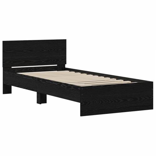krevetska konstrukcija crna hrastovina 90x190 cm konstruirano drvo Cijena
