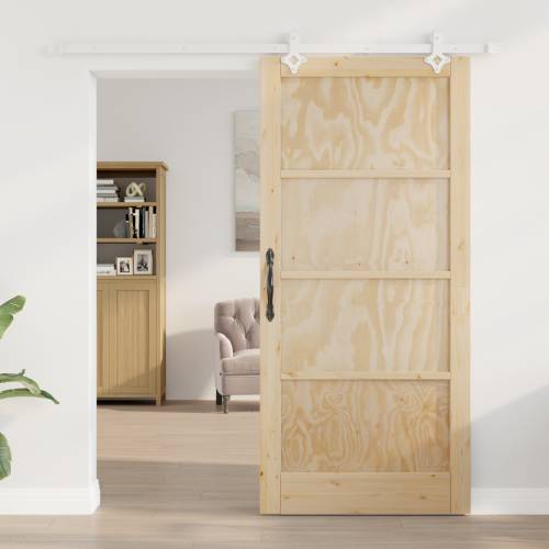 klizna vrata s setom opreme 93x202 cm Čvrsti bor Cijena