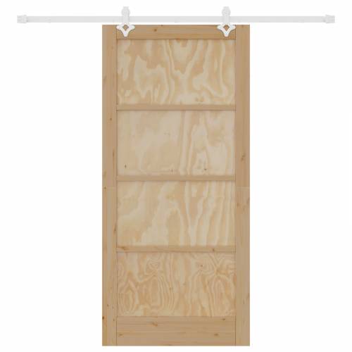 klizna vrata s setom opreme 93x202 cm Čvrsti bor Cijena