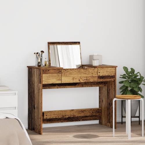 toaletni stol s ogledalom starano drvo 100x45x76 cm Cijena
