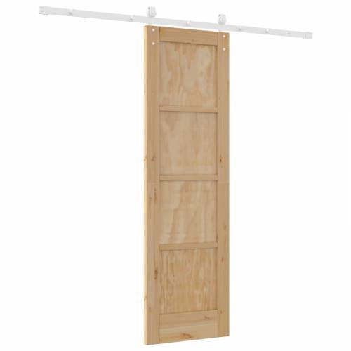 klizna vrata s kompletnim setom 61x198.5 cm čvrsta drvo borovine Cijena
