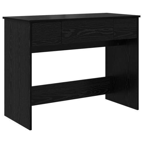 Toaletni Stol s Ogledalom Crni Hrast 100x45x76 cm Cijena