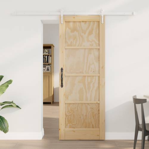 klizna vrata s opremom set 73.5x198.5 cm Čvrsta drva bor Cijena