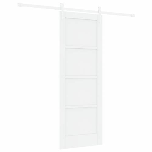Klizna Vrata sa Setom Opreme Bijela 73.5x198.5 cm Puno Drvo Bor Cijena