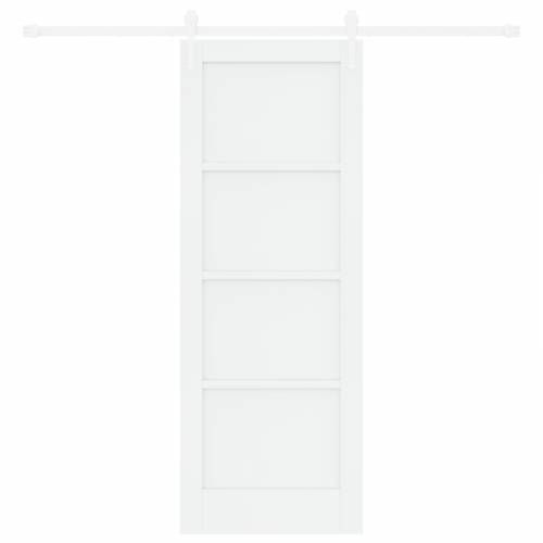 Klizna Vrata sa Setom Opreme Bijela 73.5x198.5 cm Puno Drvo Bor Cijena