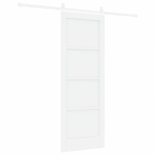 Klizna Vrata sa Setom Opreme Bijela 73.5x198.5 cm Puno Drvo Bor Cijena