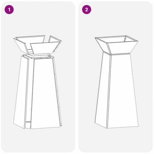 Stalak za biljke Crni Metal 40 x 40 x 101 cm Dekorativni umetci Cijena