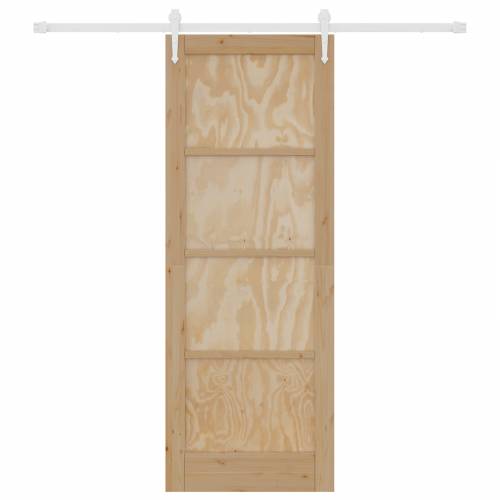 Klizna Vrata s Setom Hardvera 78x211 cm Masivna Borovina Cijena