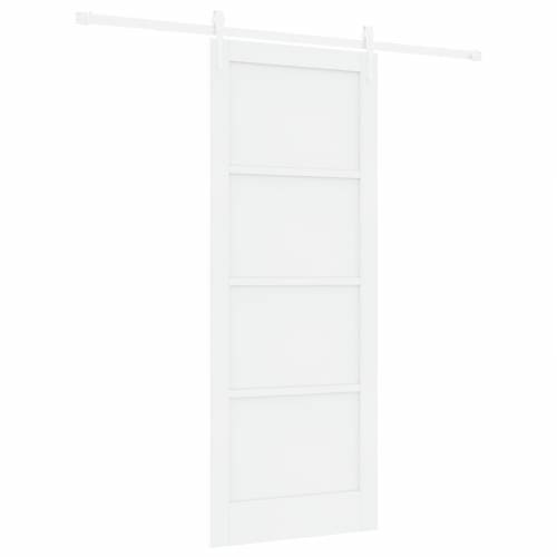 klizna vrata s kompletnim setom opreme bijela 83x211 cm od punog borovog drveta Cijena