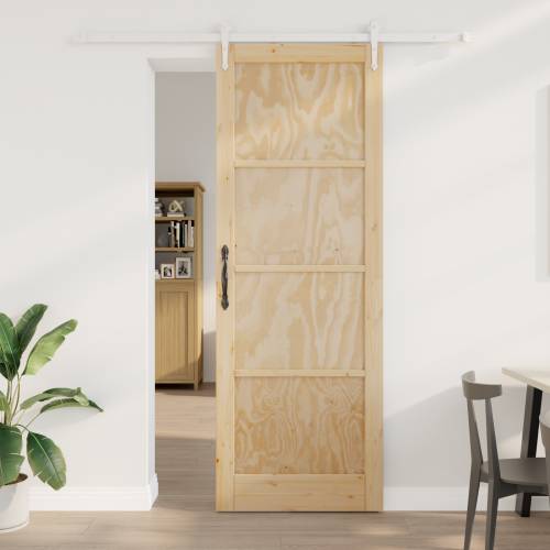 Klizna vrata s kompletnim materijalom 83x232 cm od masivne borovine Cijena