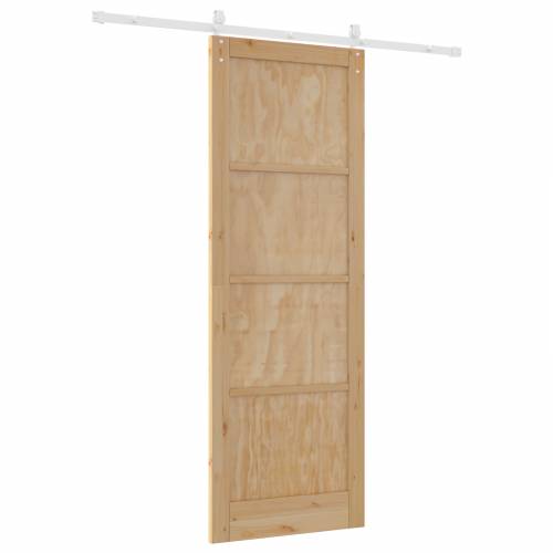 Klizna vrata s kompletnim materijalom 83x232 cm od masivne borovine Cijena