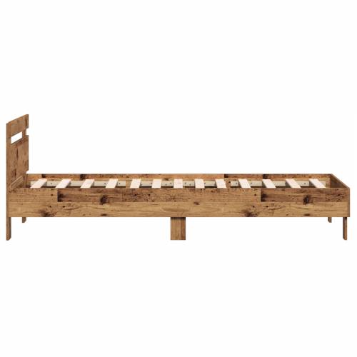 Okvir kreveta od starog drva 90x200 cm - Izrađen od konstruiranog drva Cijena