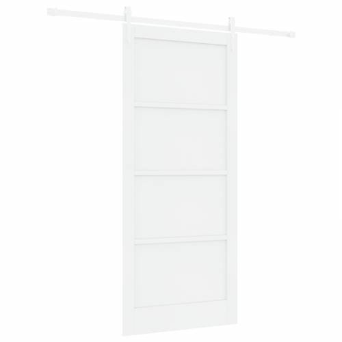 klizna vrata s kompletnim hardverom bijela 93x211 cm od punog borovog drva Cijena