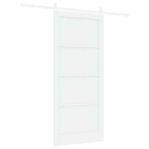 klizna vrata s kompletnim hardverom bijela 93x211 cm od punog borovog drva Cijena
