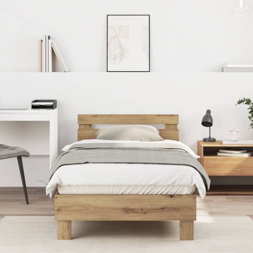 okvir kreveta od hrasta Artisan 90 x 200 cm napravljen od konstruiranog drva. Cijena