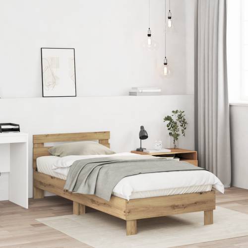 okvir kreveta od hrasta Artisan 90 x 200 cm napravljen od konstruiranog drva. Cijena