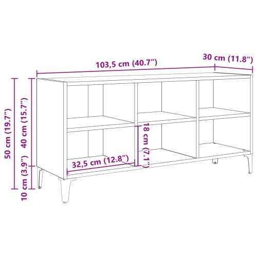 TV Stalak Artisan hrast Konstruirano drvo, Metal Srednja Cijena