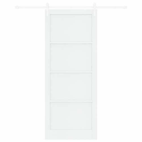klizna vrata s setom opreme bijela 93x232 cm od čvrstog bora Cijena