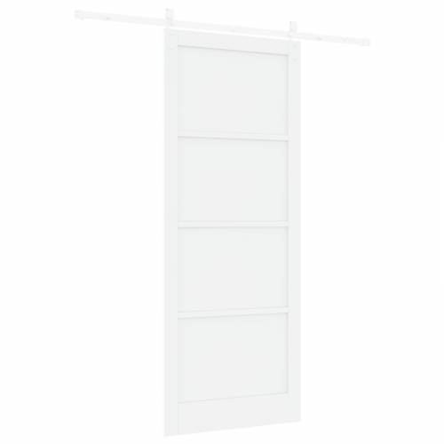 klizna vrata s setom opreme bijela 93x232 cm od čvrstog bora Cijena