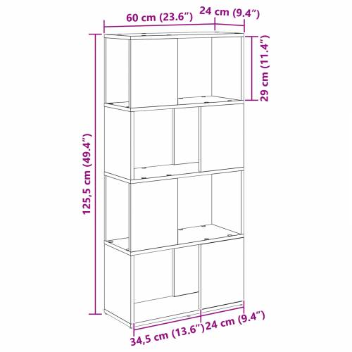 TV stalak Umjetnički hrast Konstruirano drvo 60 cm x 24 cm x 124 cm Cijena
