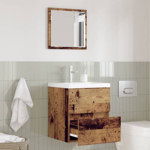 Ormar za kupaonicu Staro drvo MDF s furnirom Srednji Cijena