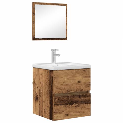 Ormar za kupaonicu Staro drvo MDF s furnirom Srednji Cijena