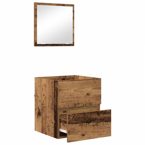 Ormar za kupaonicu Staro drvo MDF s furnirom Srednji Cijena