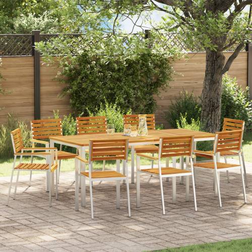 Set vrtnog namještaja 8 kom 54.5x56x89 cm Masivno drvo od bagrema Cijena