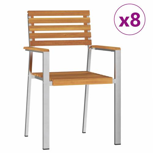 Set vrtnog namještaja 8 kom 54.5x56x89 cm Masivno drvo od bagrema Cijena