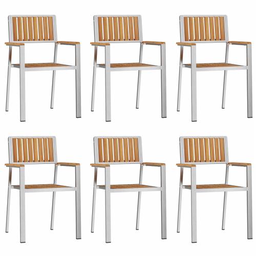 set sklopivih vrtnih stolica 6 kom 54.5x56x87 cm Čvrsta tikovina Cijena