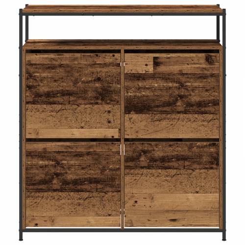 ormarić za cipele s 4 preklopne ladice staro drvo 100x34x112 cm Cijena