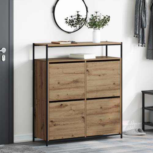 Ormarić za cipele s 4 klizna vrata Artisan hrast 100x34x112 cm Cijena