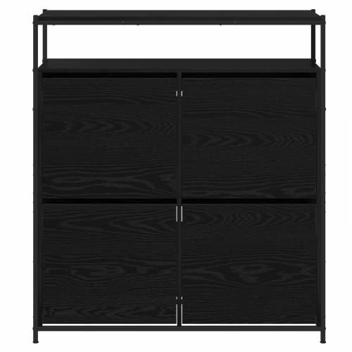 ormar za cipele s 4 preklopne ladice Crni hrast 100x34x112 cm Cijena