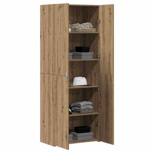 visoka komoda od hrastovine 70x42,5x185 cm konstruirano drvo Cijena