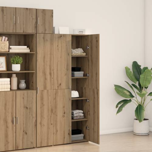 visoka komoda od hrastovine 70x42,5x185 cm konstruirano drvo Cijena