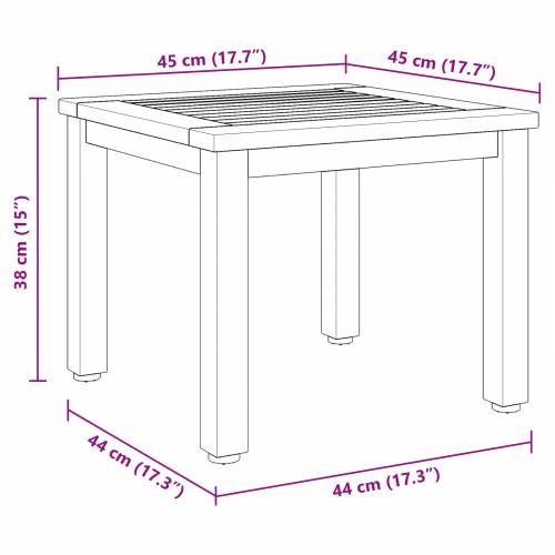 Stolić za vrt 45x45x38 cm od masivne akacije Cijena