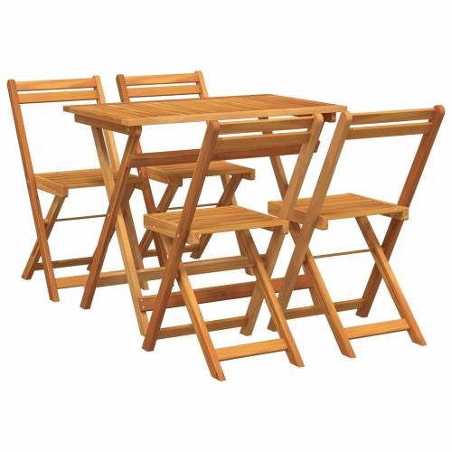5 dijelni sklopivi bistro set od punog drveta akacije Cijena
