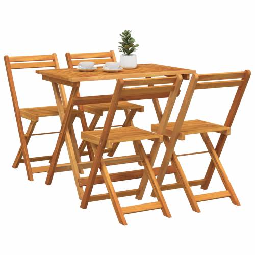 5 dijelni sklopivi bistro set od punog drveta akacije Cijena