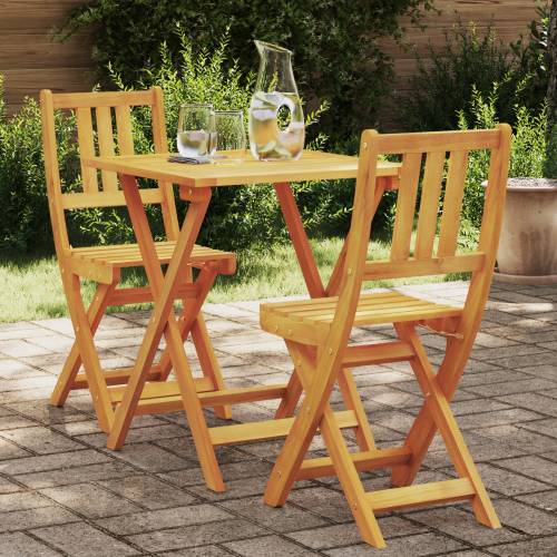 3-dijelni sklopivi bistro set od masivnog bagremovog drva Cijena