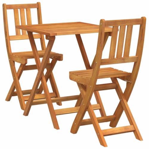 3-dijelni sklopivi bistro set od masivnog bagremovog drva Cijena
