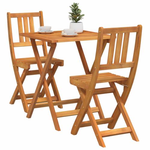 3-dijelni sklopivi bistro set od masivnog bagremovog drva Cijena