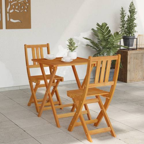 3-dijelni sklopivi bistro set od masivnog bagremovog drva Cijena