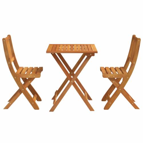 3-dijelni sklopivi bistro set od masivnog bagremovog drva Cijena