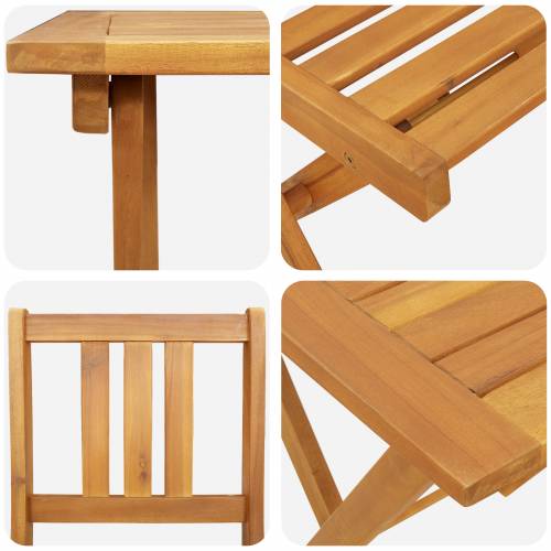 3-dijelni sklopivi bistro set od masivnog bagremovog drva Cijena
