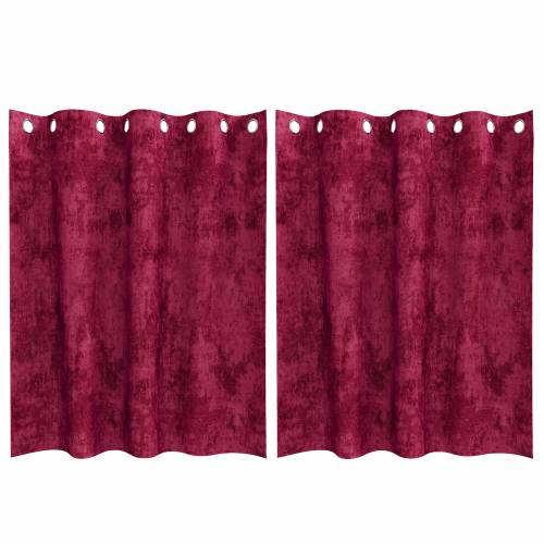 Svilene zavjese Bordo Poliester 140 x 140 cm Zavjesa Pravokutni Cijena