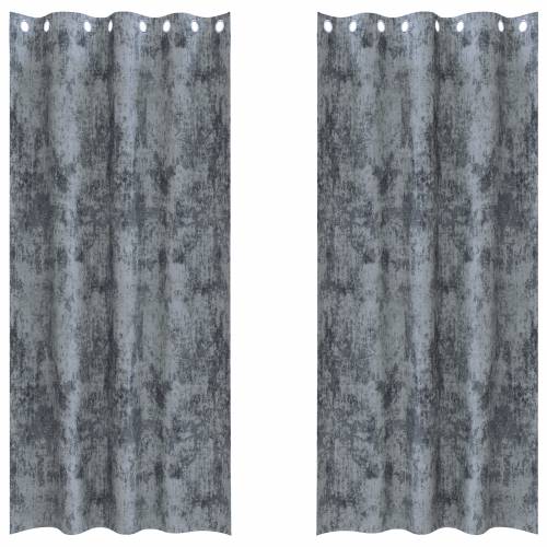 zavjese od baršuna 2 kom s očima Siva siva 225x140 cm Cijena